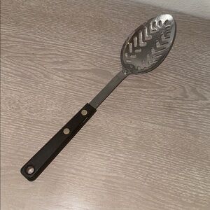 Vintage EKCO Forge Stainless Steel Slotted Spoon. USA